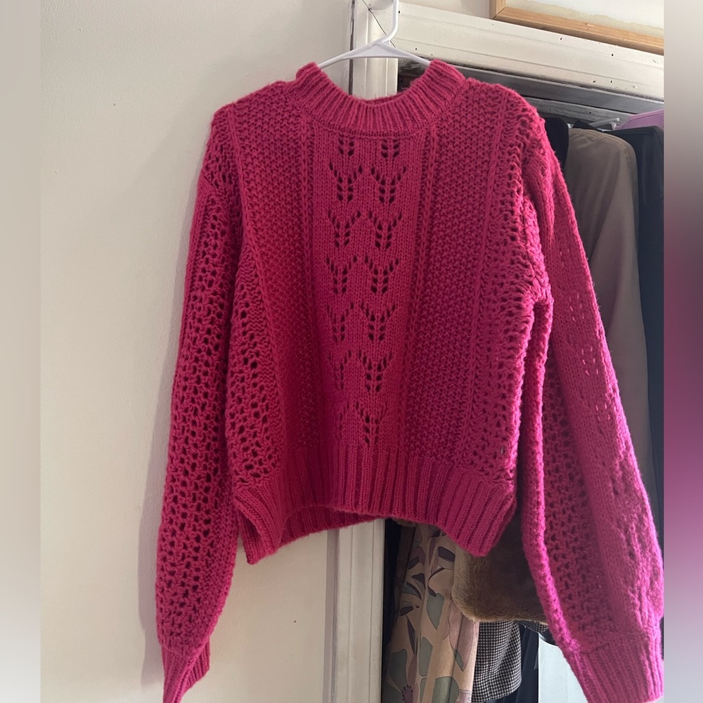 Pink chunky knit